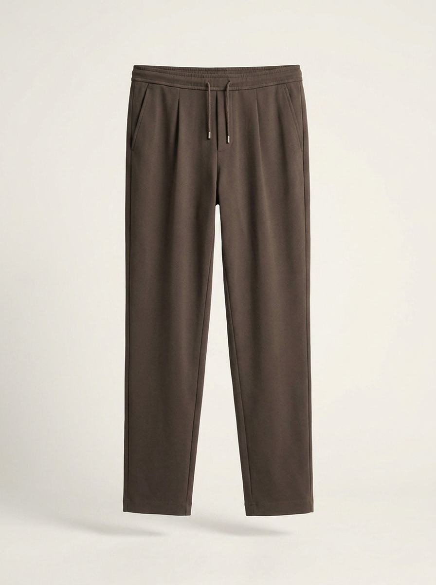 Nous Noir luxe tech broek — smart casual herenstijl